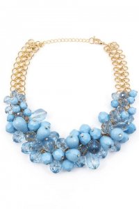 Passztell kék nyaklánc