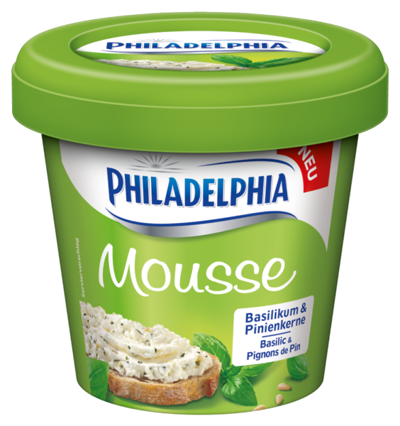Philadelphia Mousse bazsalikomos&fenyőmagos